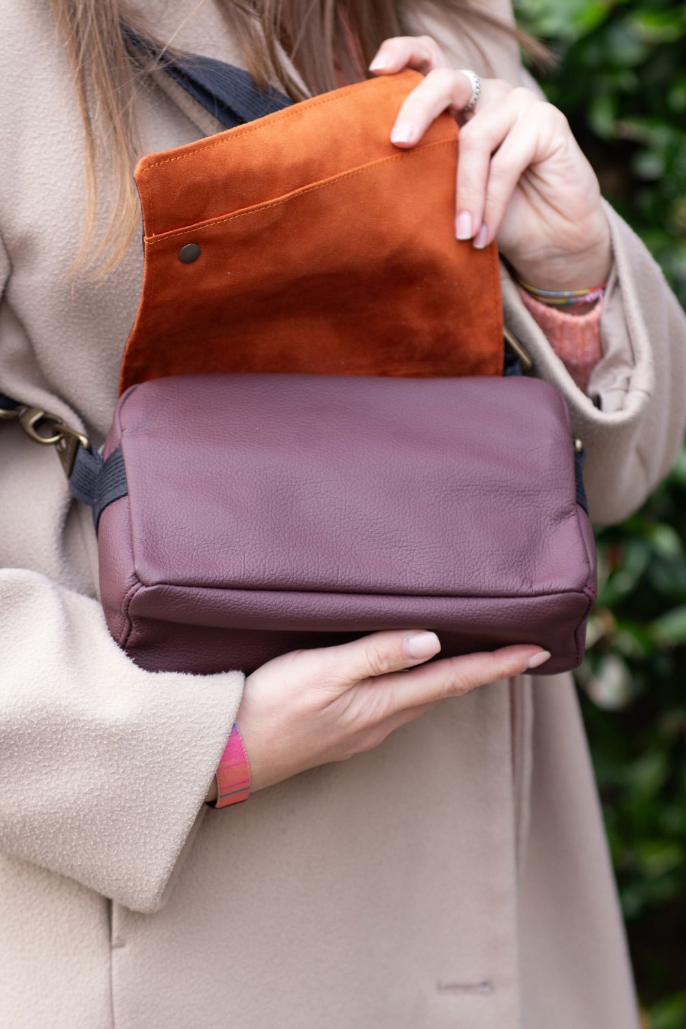 Day BAG Leather Bordò Made in Italy – MIRANTICO - Main Image